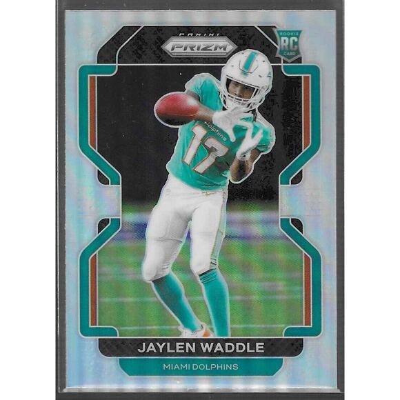 2021 Prizm Jaylen Waddle Variation Silver Prizm Rookie RC #V-338 Dolphins - Picture 1 of 2